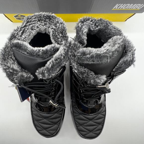 Khombu Waterproof Winter Ankle Snow Boots Size 6.5 Black - Picture 3 of 11